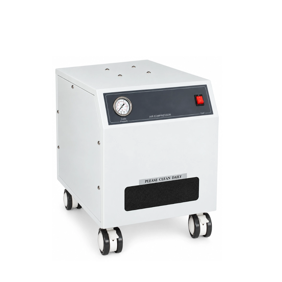 Brightfield Healthcare VA 11 medical air compressor, right-side view