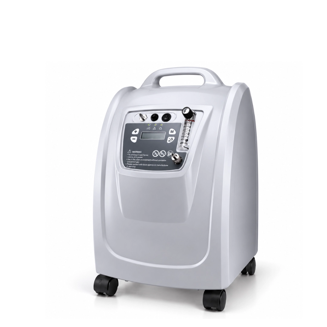 AERTI AE oxygen concentrator in a white housing with four caster wheels