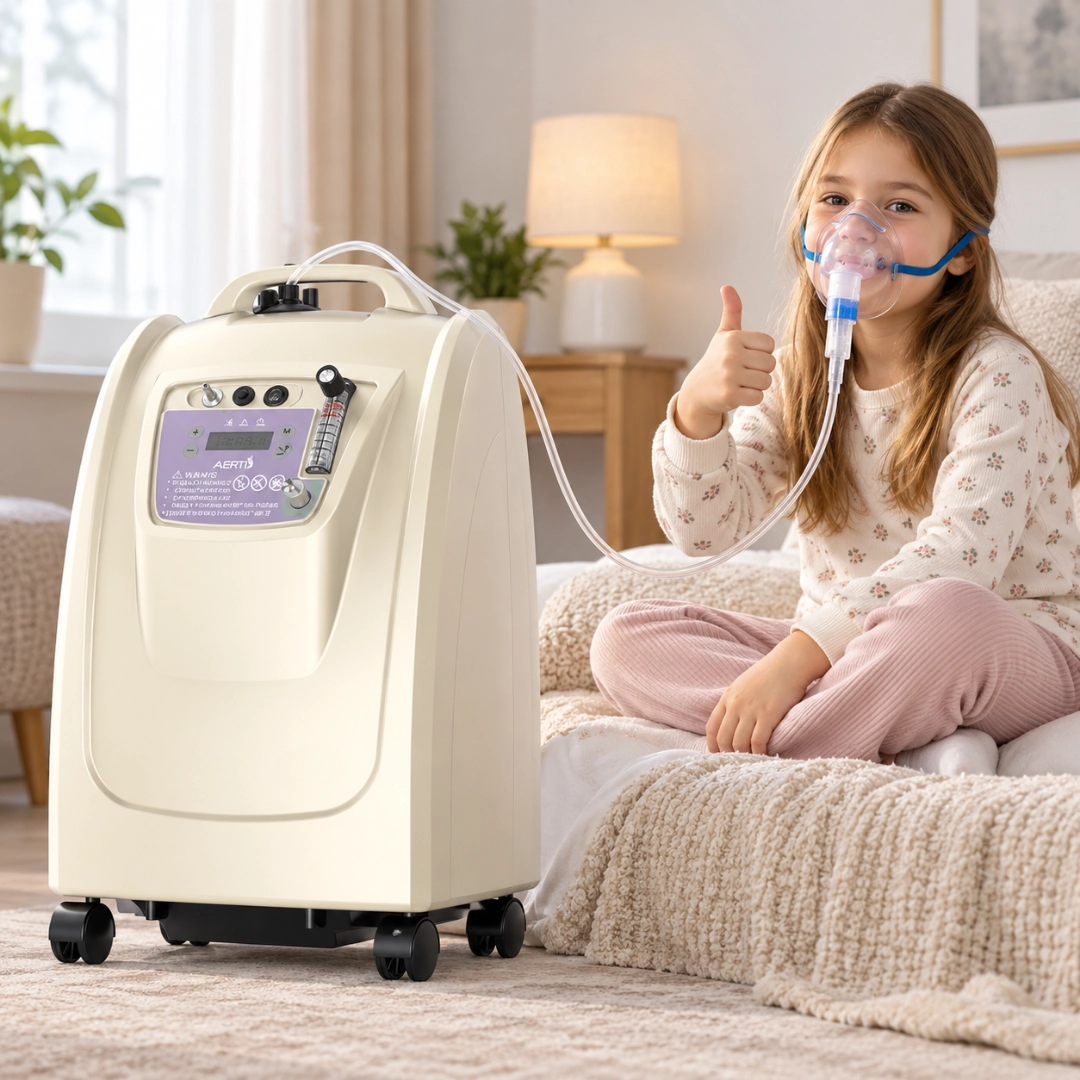 AERTI AE oxygen concentrator for oxygen therapy in home and clinical use