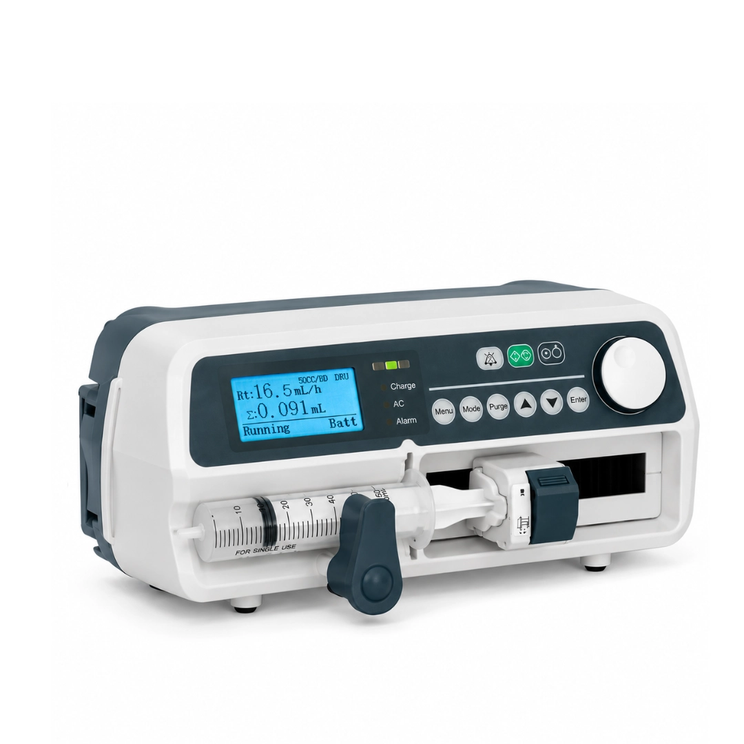 Brightfield Healthcare KL-602 syringe infusion pump angled view