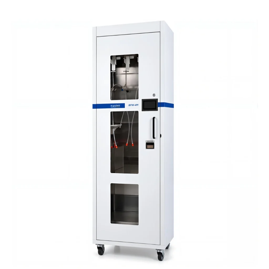 BFW-4M cabinet for storing flexible endoscopes, angled view