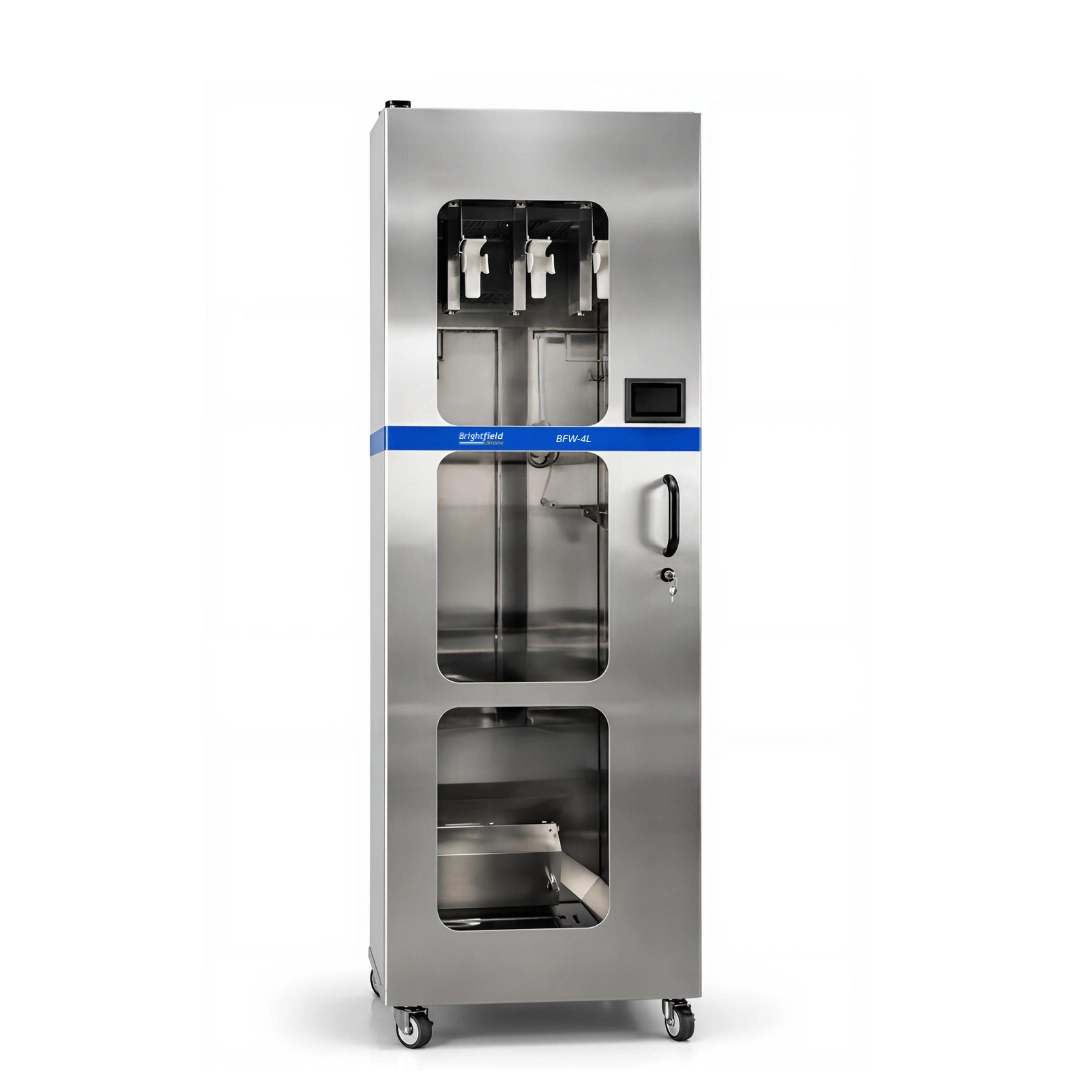 BFW-4L stainless steel cabinet for drying and storing flexible endoscopes, front view
