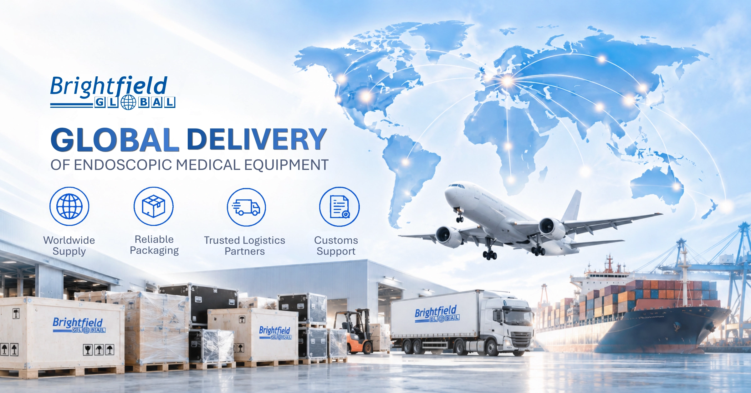 Brightfield Global delivery of endoscopic medical equipment worldwide