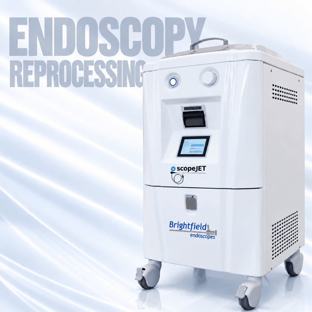 Endoscopy reprocessing machine ScopeJET by Brightfield for automated endoscope cleaning and disinfection