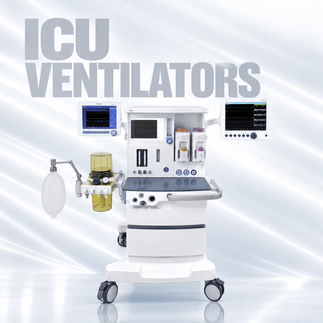 ICU ventilator for intensive care and critical care mechanical ventilation